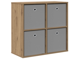 Conjunto 1 Gabinetes De Armazenamento Vidaxl Castanho Derivados De Madeira (68,5 X 32 X 67 Cm)