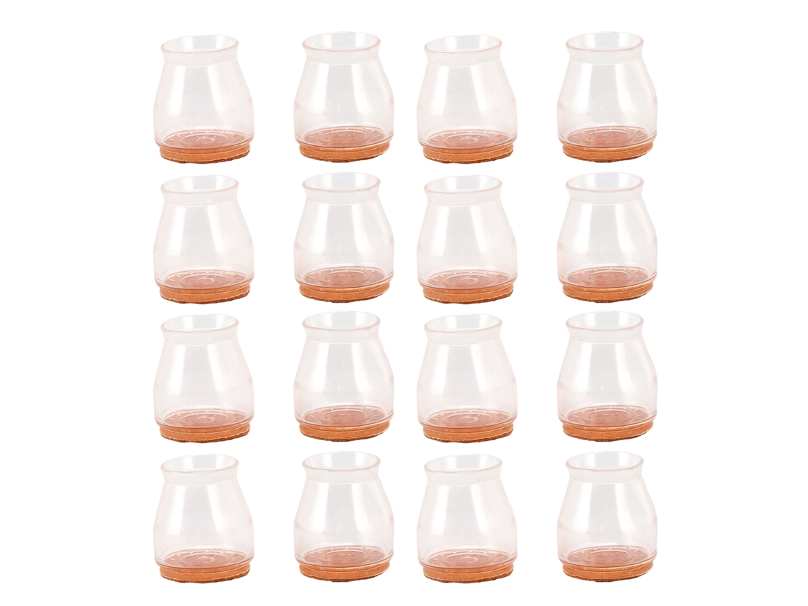 Protetores Silicone Transparentes Pé Cadeira 16pcs
