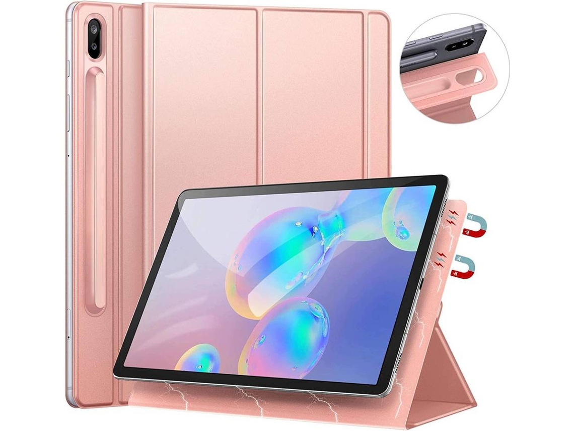 Capa e Película Samsung Tab S6 PHONESHIELD Book Cover Rosa