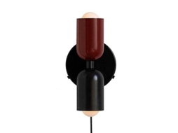 Lâmpada De Parede Mid-ancient De Cabeças Duas Para Quarto, Cama, Sala De Jantar - Estilo Francês E Nórdico Criativo Vinho Vermelho Preto