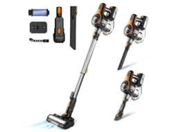Aspirador Vertical Sem Fio Inse S600 25kpa De Sucção 40min De Autonomia Luz Led Laranja