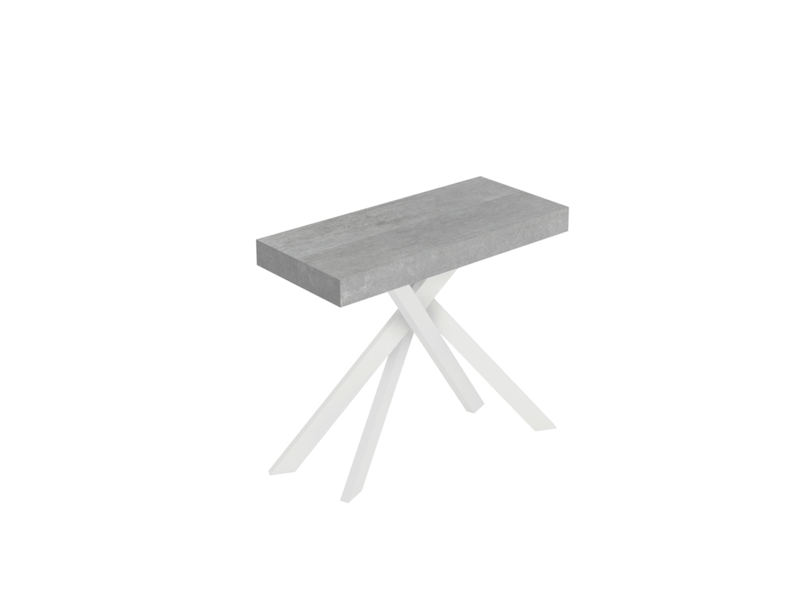 Consola Extensível 90X40/300 Cm Saki Premium Pernas de Betão Branco ITAMOBY