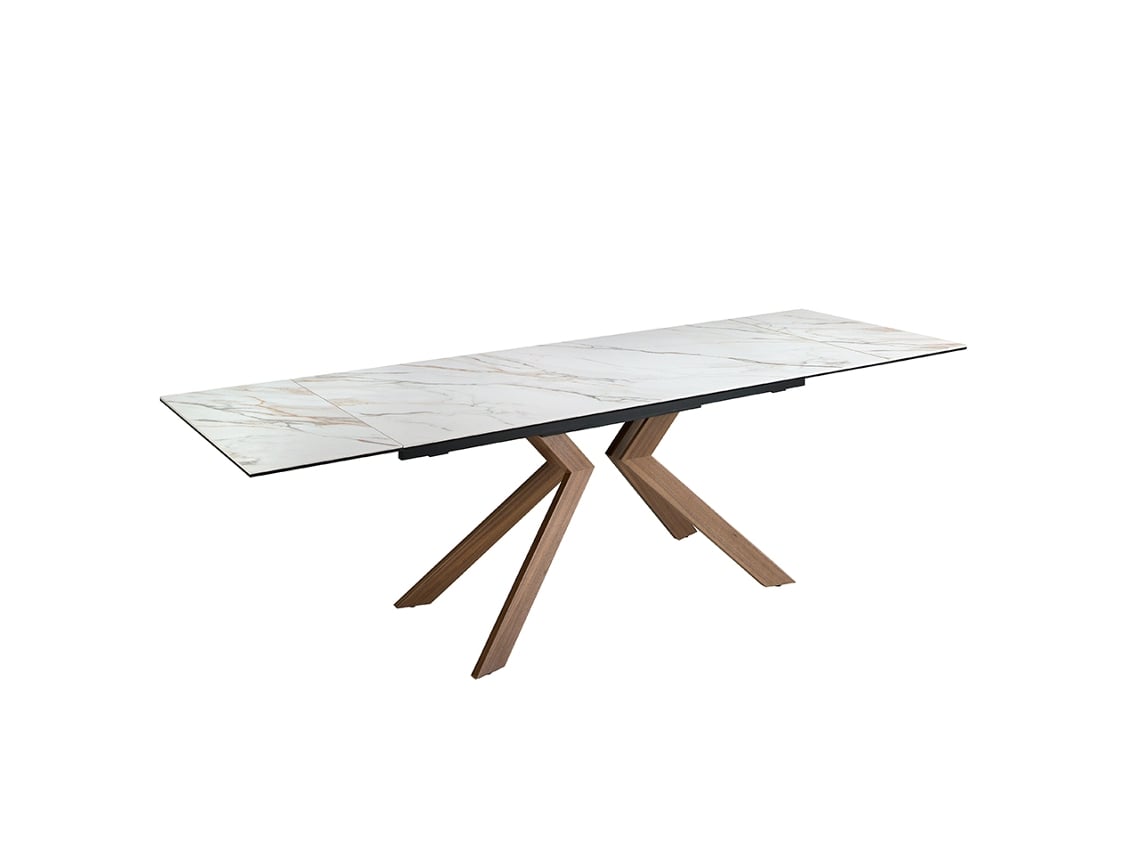 Mesa de Jantar Extensível Retangular Mármore Porcelânico ANGEL CERDA 180/220/260 x 90 x 76