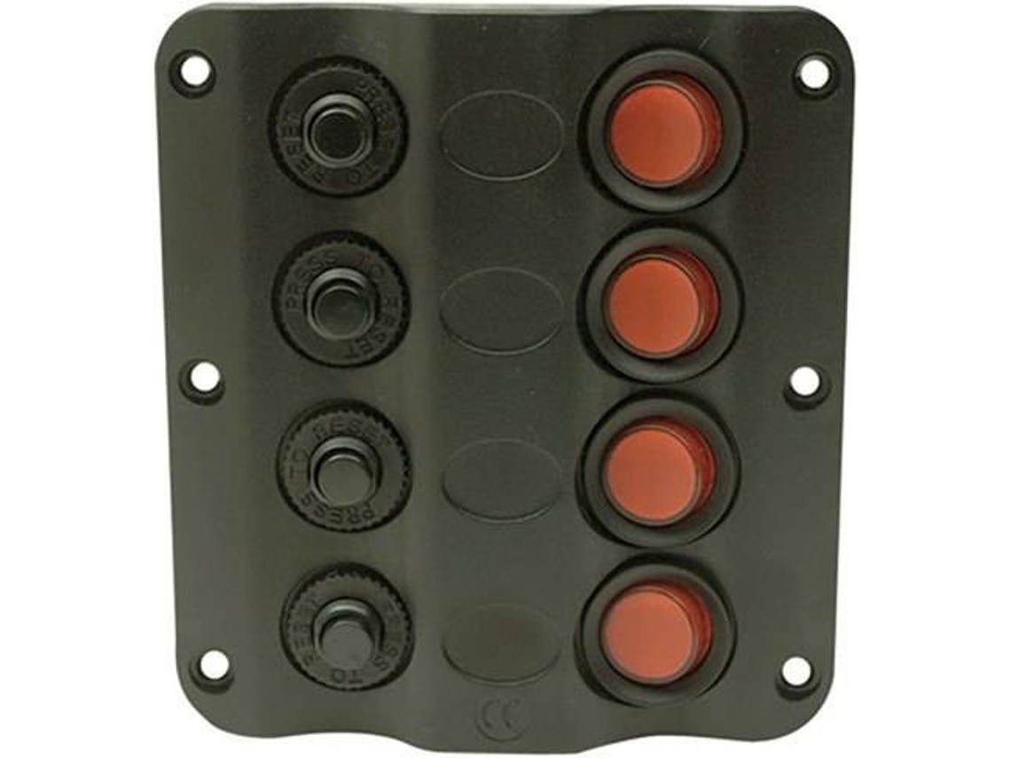 Painel SEACHOICE Led Switch Panelang Preto