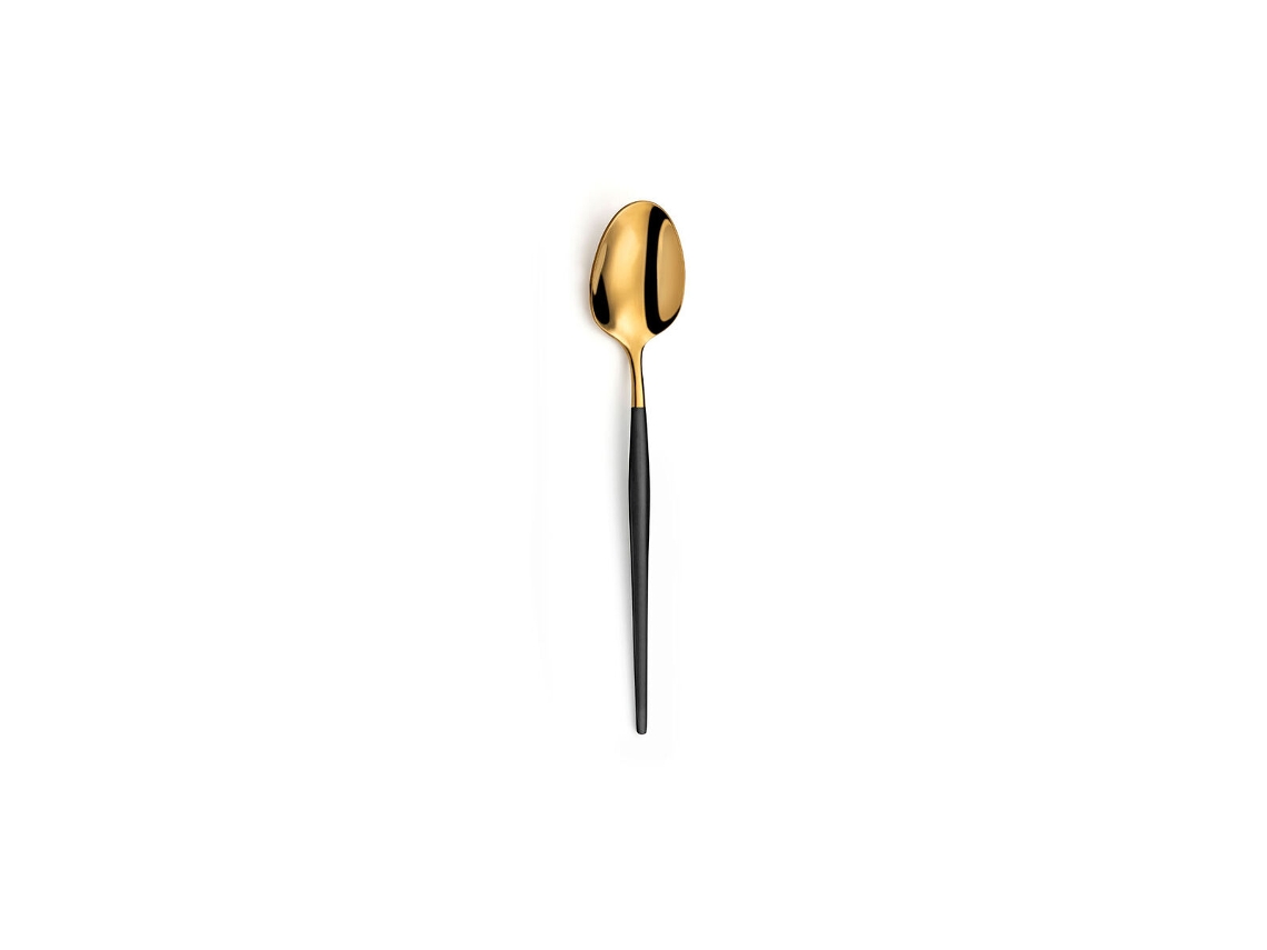 Conjunto de Colheres AMEFA Soprano Preto Dourado Metal Aço Inoxidável Café 12 Unidades
