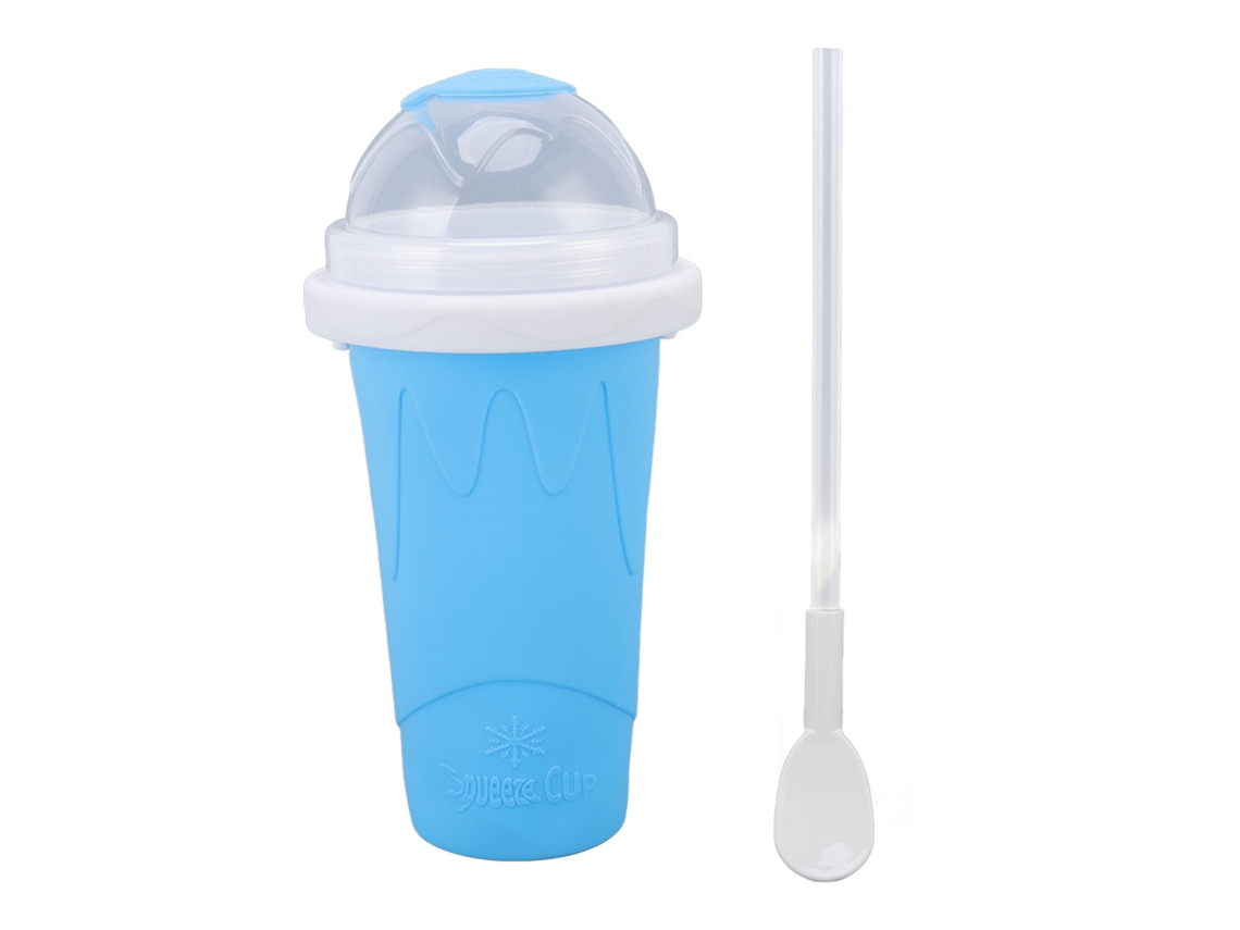 Copo de Smoothies Rápido Congelado Silicone Maker Milk Shake Sorvete 250ml Azul | S/MARCA