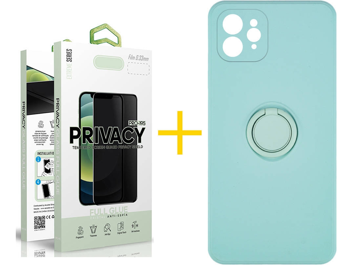 Capa + Película para iPhone 12 Pro SKYHE Verde Água