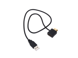Adaptador Hdmi Macho Para Fêmea Com Cabo Usb 2.0 De Alimentação 50cm Cabo Hdmi