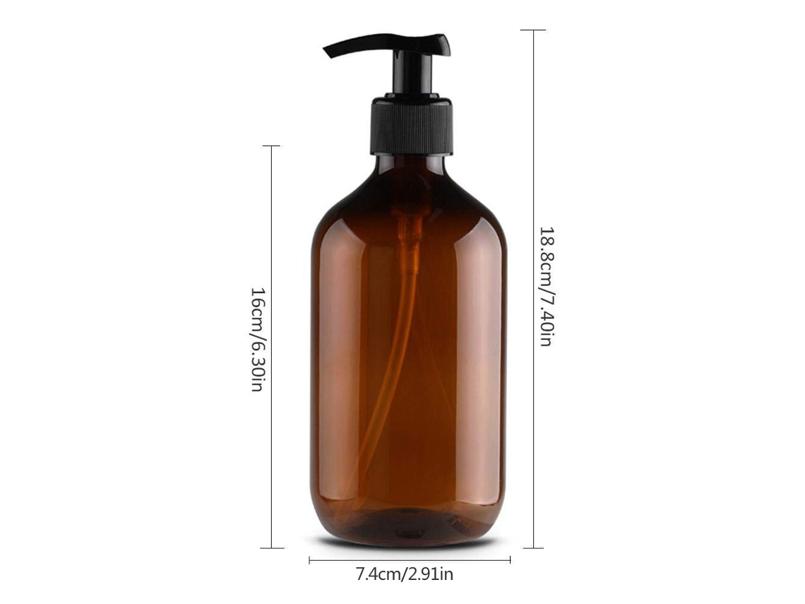 4pcs 500ml Empty Plastic Bottles With Pump Refillable Plastic Soap Dispenser Bottle (refillable Multi-functional) Eoocoo