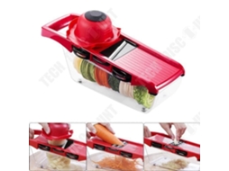 Lurelia Mandolina Legumes 6 Lâminas Proteção Manual Vermelho Para Frutas
