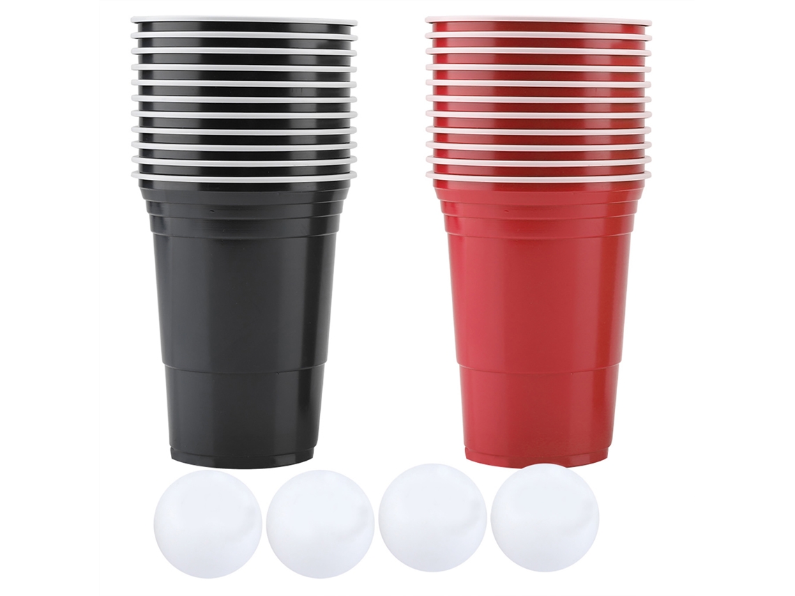Eyf kit de Beer Pong com 22 Copos e 4 Bolas de Pingue pongue para Festas e Eventos Ao Ar Livre