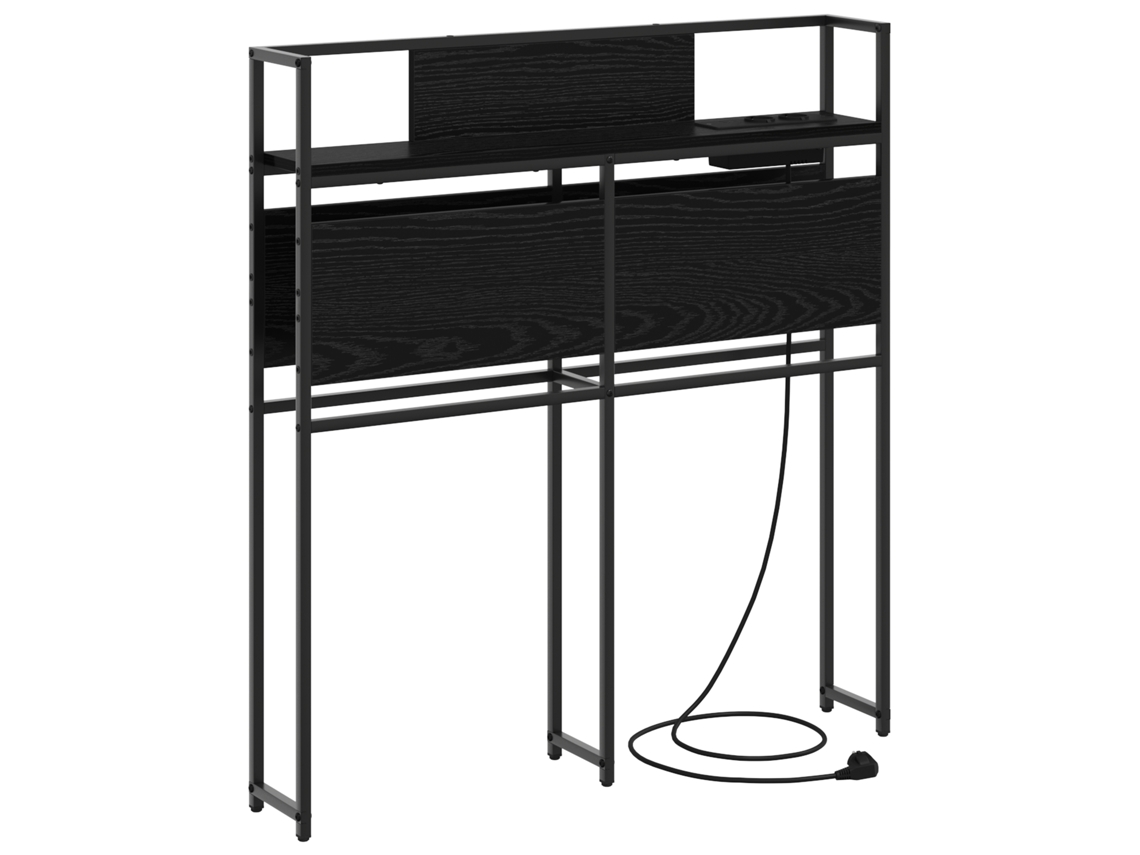 Conjunto 1 Cabeceira De Armazenamento Vidaxl Preto Derivados De Madeira (98 Cm)
