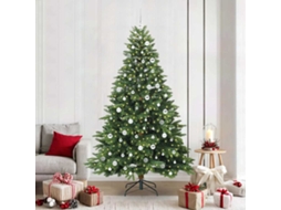 Vidaxl Árvore De Natal Artificial Com 300 Leds Verde 210 Cm Pe E Pvc