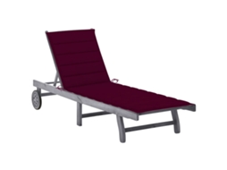 Sunlounger, Sunloungers Vidaxl Cinzeto Madeira De Acácia (200 X 63 X 85 Cm)
