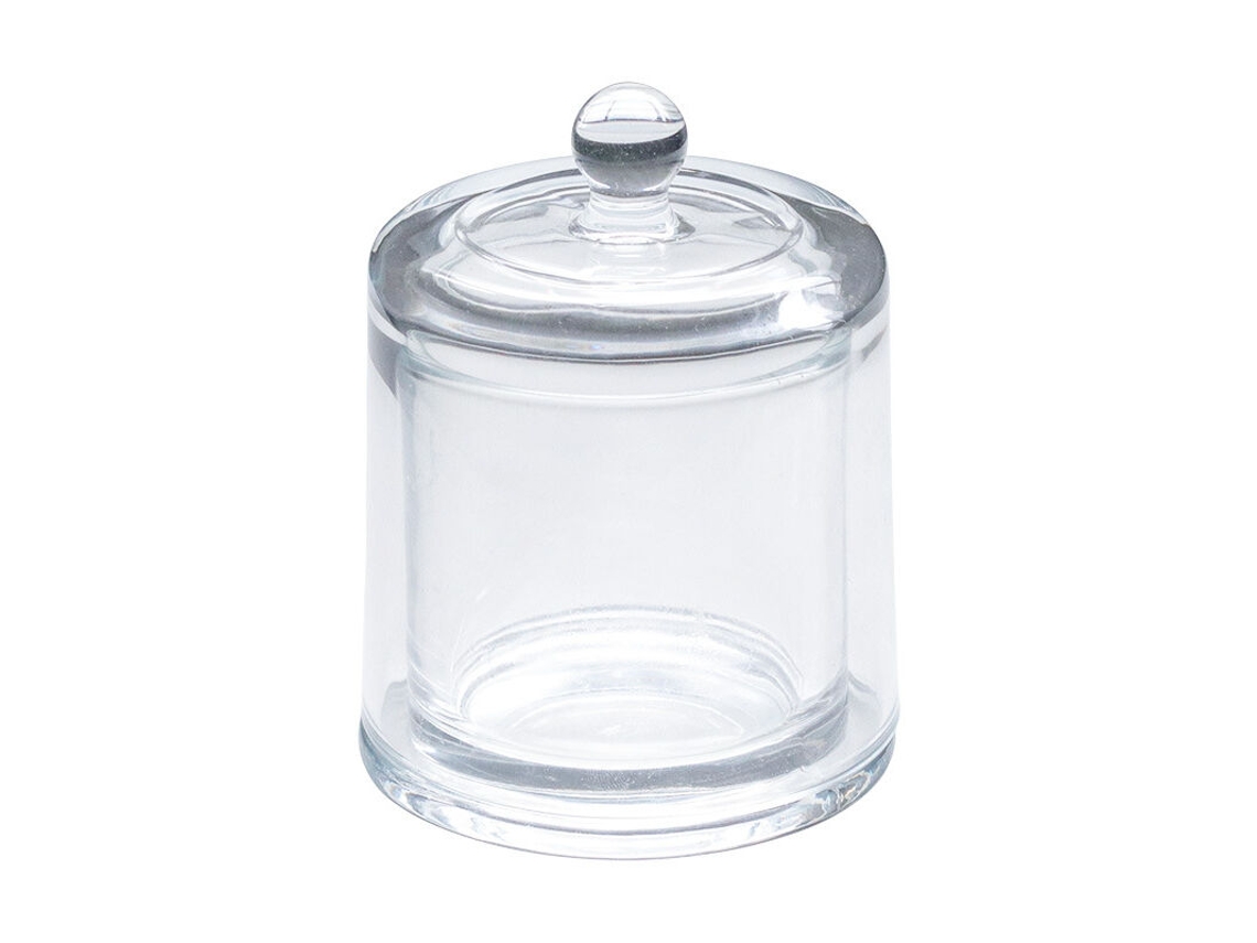 Compactador, Caixa Para Algodão E Cotonetes Com Tampa, Transparente Aquaforge