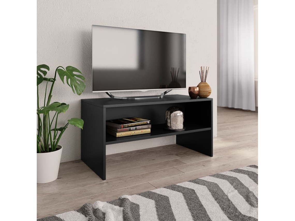 Vidaxl Móvel De Tv 80x40x40 Cm Derivados De Madeira Preto