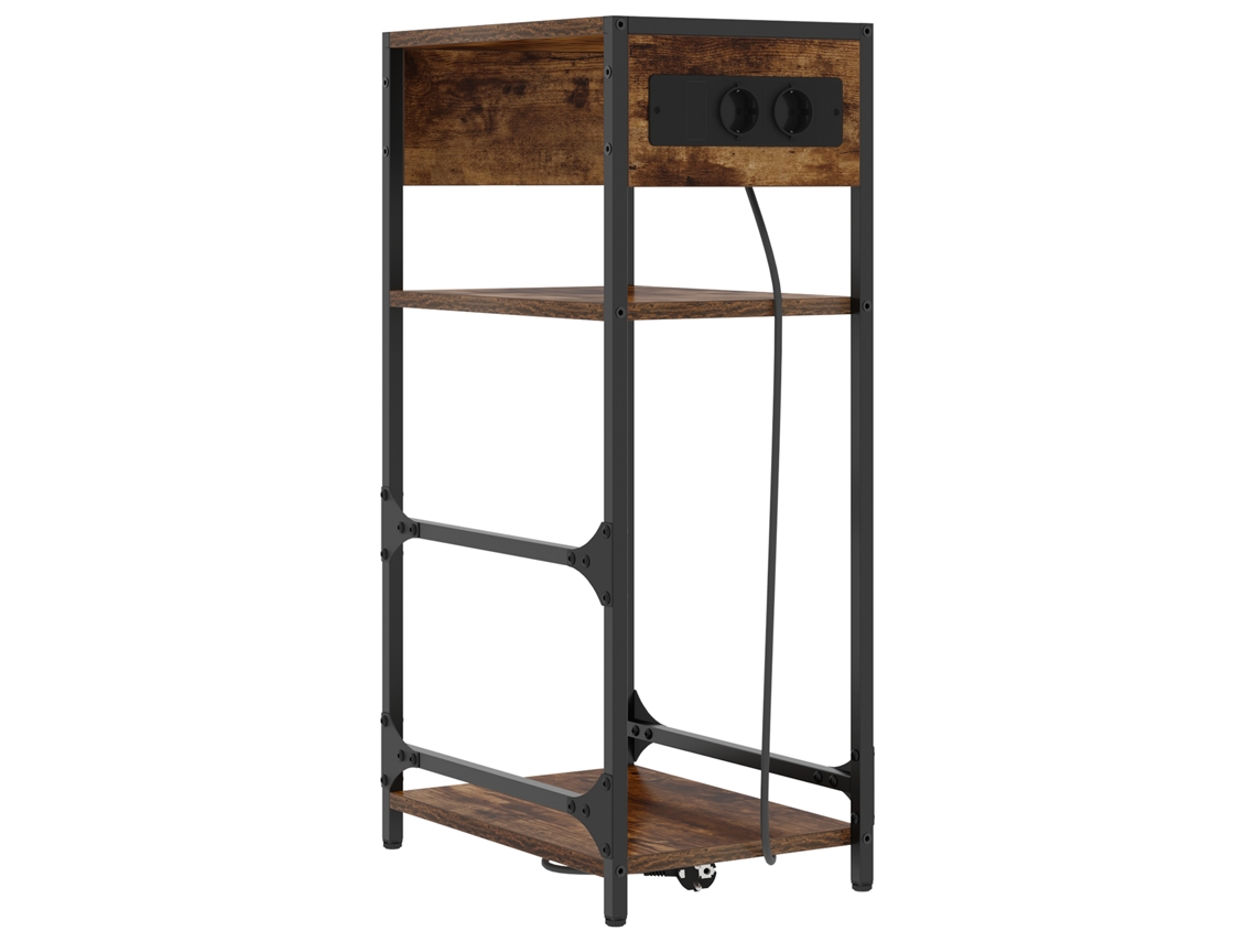 Conjunto 1 Mesa-de-cabeceira Vidaxl Castanho Derivados De Madeira (40 X 27 X 76 Cm)