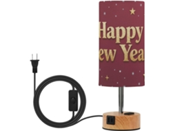 Luminária de mesa LED Junzan com controle por toque, portas USB CEA, 3 temperaturas de cor para sala de estar, vermelha.