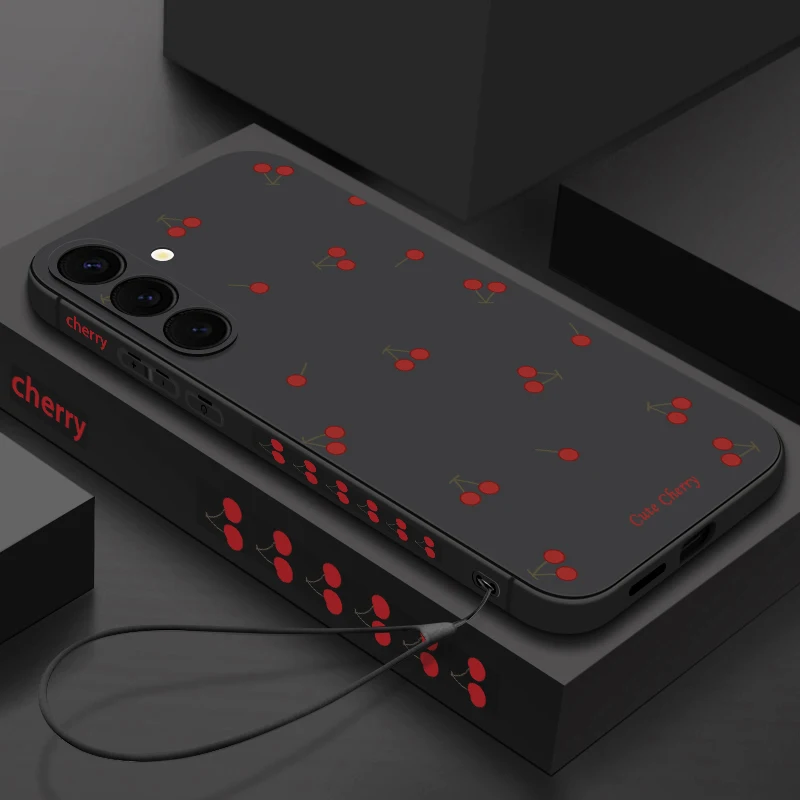 (pulseira Preta) Capa Magnética Para Samsung Galaxy S23 Cherry, Carregamento Sem Fio Magsafe
