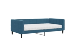 Daybed With Mattress, Daybeds With Mattresses Vidaxl Azul Veludo (100 X 200 Cm)