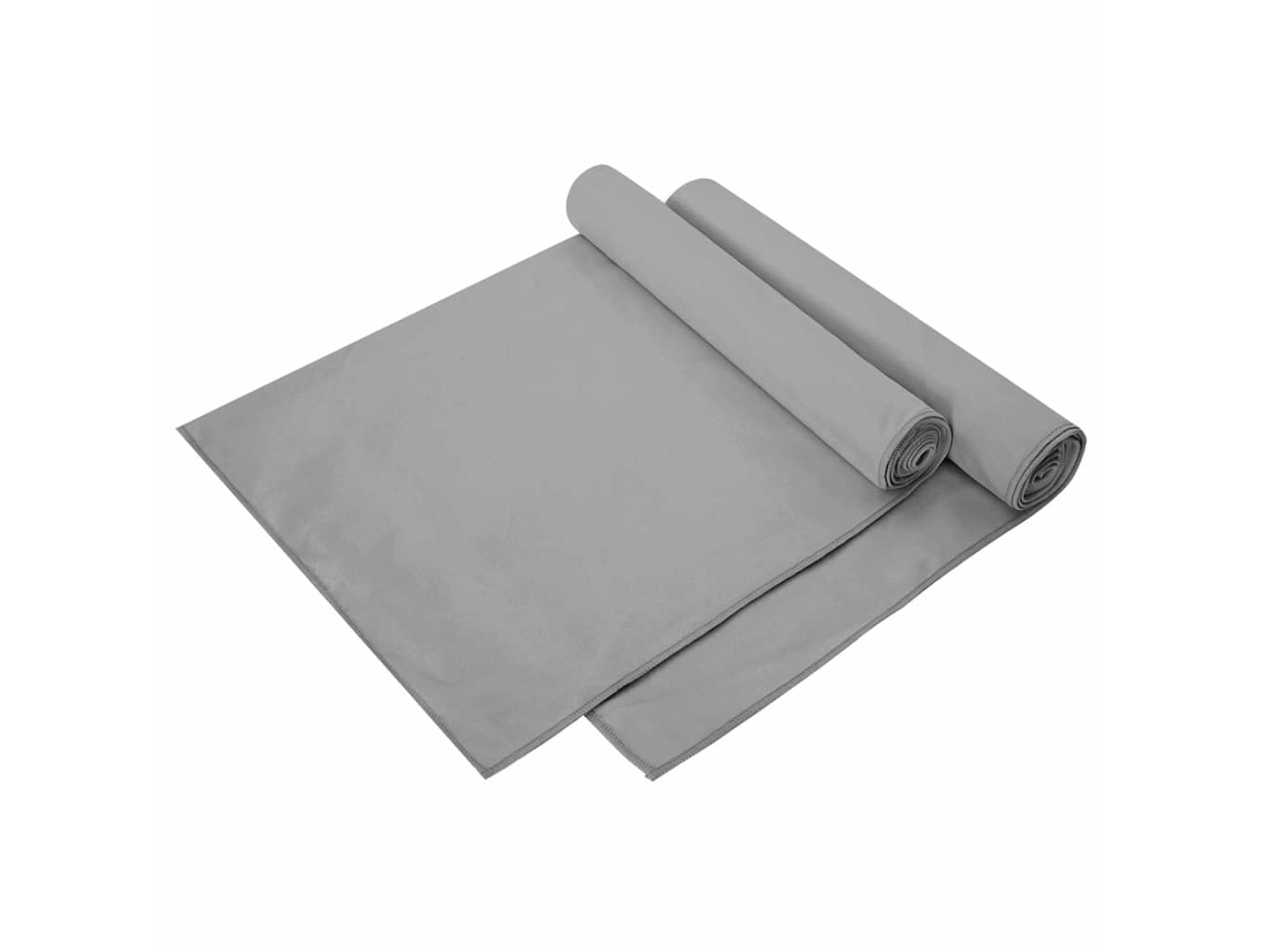 Vidaxl Toalhas Esportivas 2 Unid. Cinzento Escuro 140 X 70 Cm