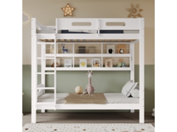 Beliche Branco 90x200cm com Proteção de Queda, Prateleira, Escada. GE