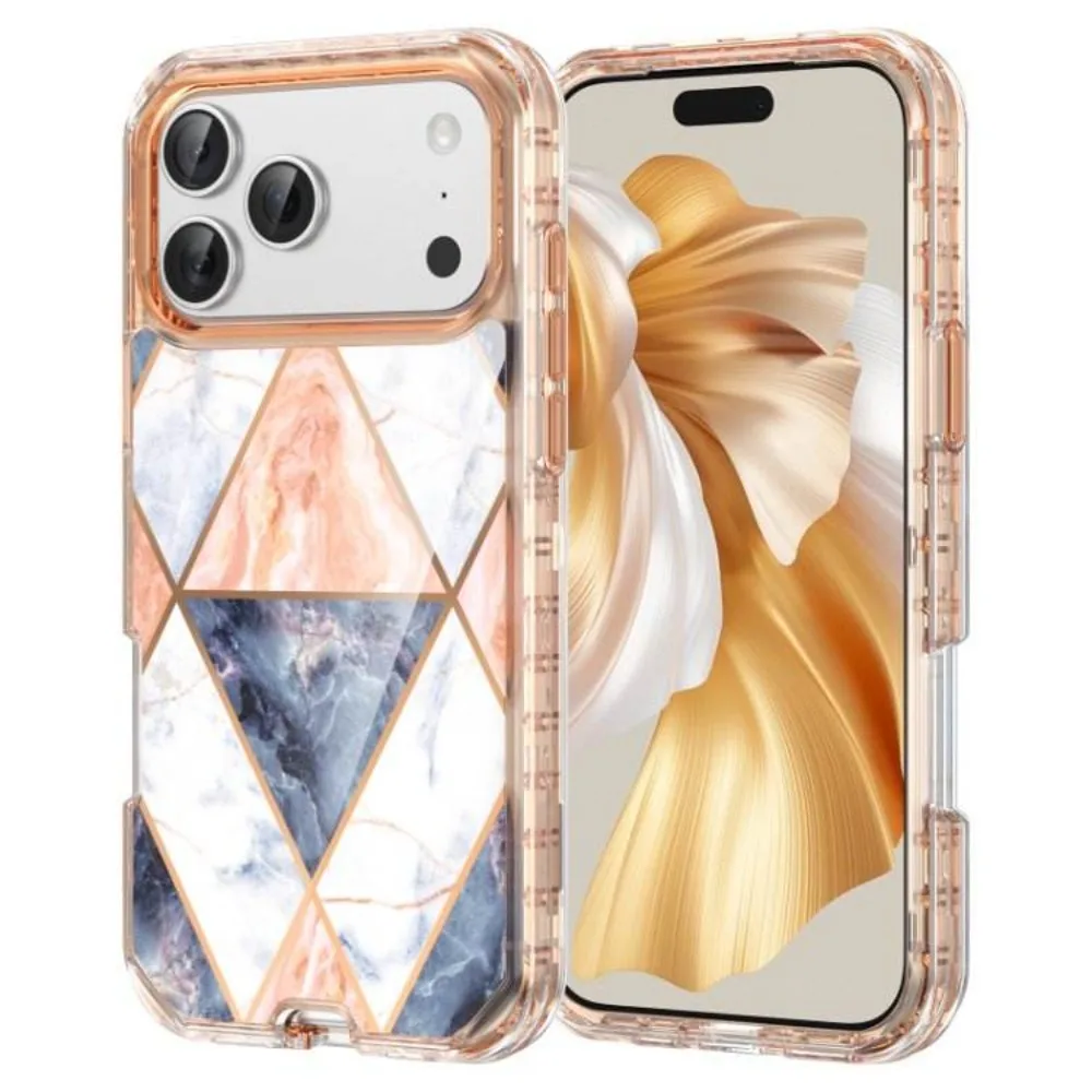 (modelo E, Iphone 16) Capa De Celular Elegante Com Estampa De Mármore, Capa Protetora Resistente A Quedas De Nível Militar.