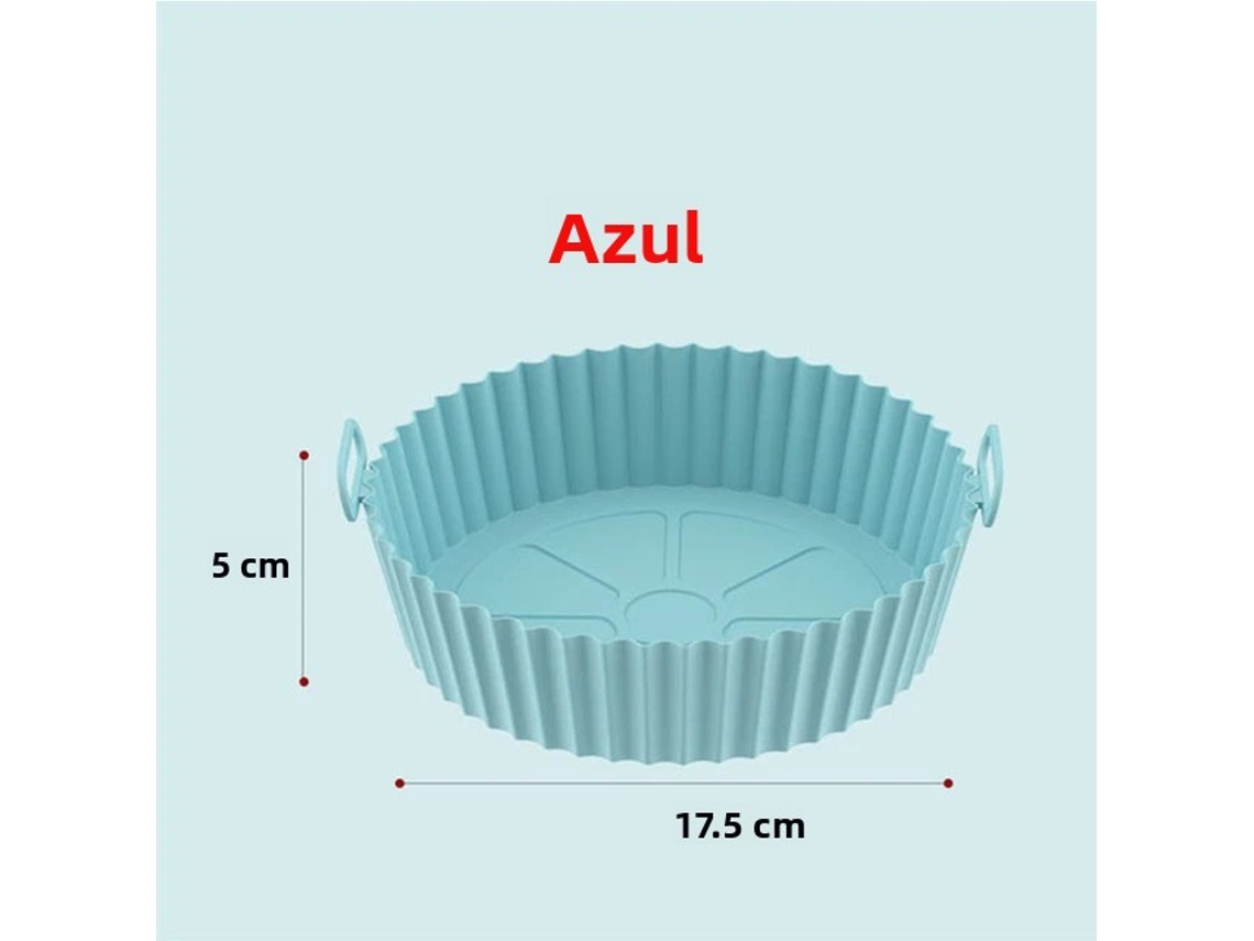 Tapete de Silicone Reutilizável para Assar, Antiaderente, Redondo . MDUG (azul)