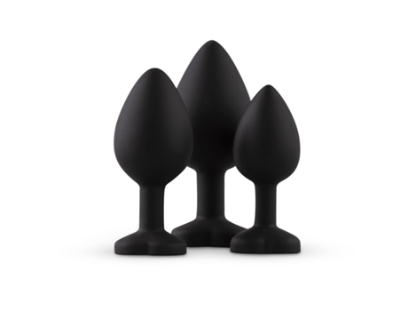 Conjunto De Plugues De Silicone Coração Diamante EASYTOYS ANAL COLLECTION