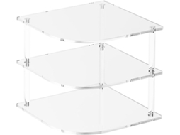 Prateleiras De Acrílico Transparente Com 3 Níveis, Estilo Moderno