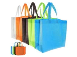 Conjunto de 25 Sacolas de Compras Reutilizáveis ​​e Dobráveis ​​em Lona. GOKOCO
