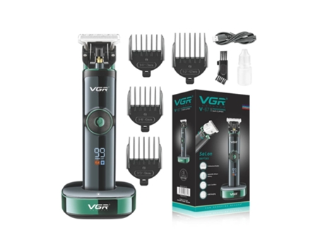 Carregador rápido para aparador de barba profissional com pentes guia V671