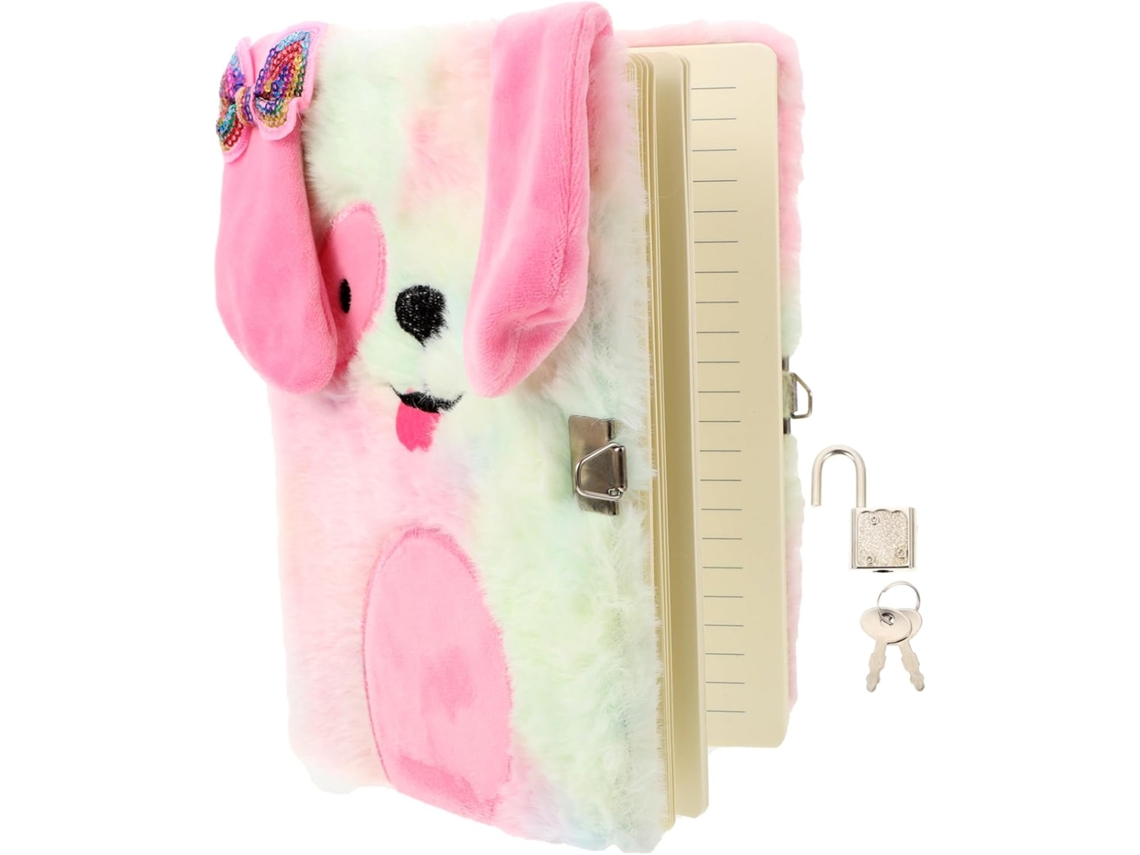 De Pelúcia Com Cadeado, Caderno Recarregável Para Meninas, Diário De Pelúcia Colorido Para Meninos E Gokoco