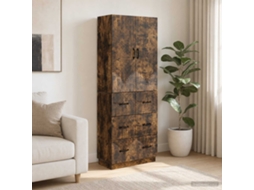 Vidaxl Conjunto De Gabinete 2 Unid. 66 X 34,5 X 87 Cm Carvalho Fumado