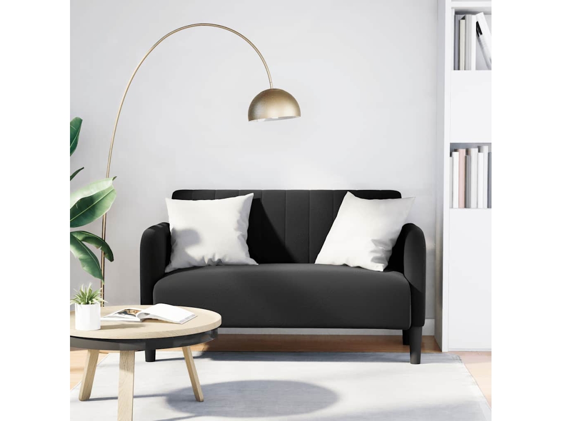 Vidaxl Sofá-luvas 109 Cm Veludo Preto