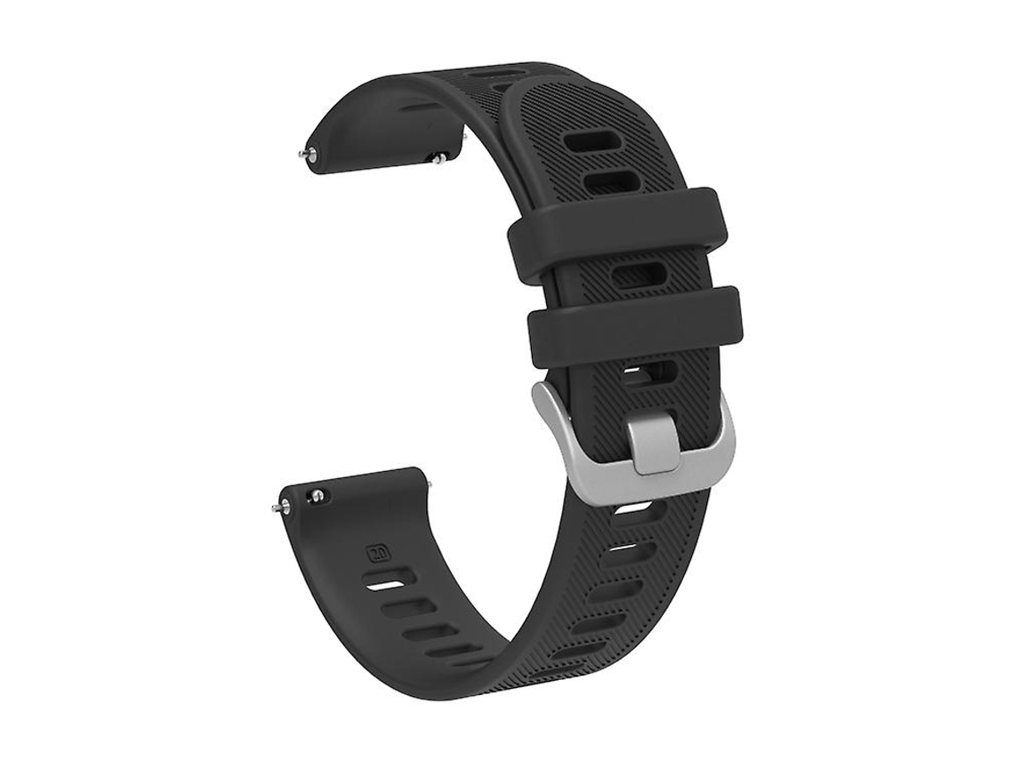 Bracelete de Smartwatch para Garmin Vivomove Style 20Mm Faixa de Relógio de Sarja de Silicone Preta VENISYMLIS
