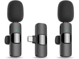 Lurelia Microfone De Lapela Sem Fios Redução De Ruído Usb-c Bluetooth Para Gravação