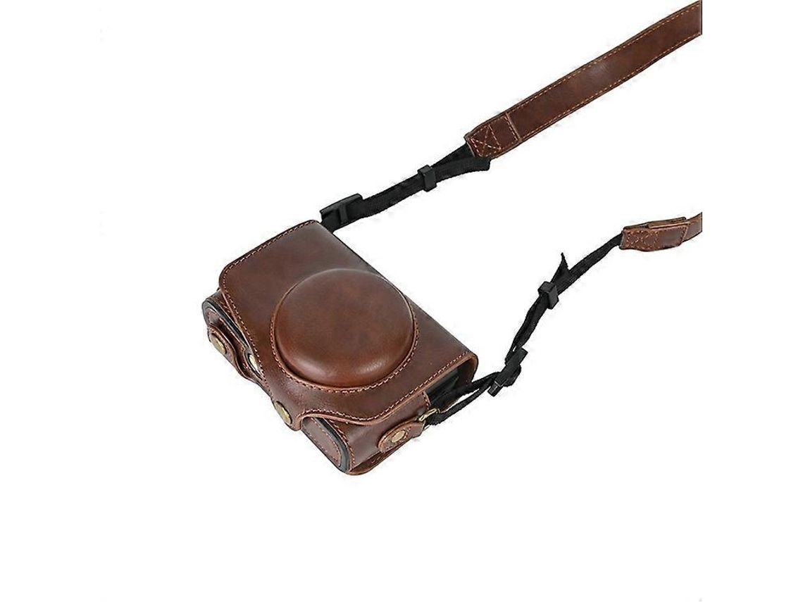 Bolsa Para Câmera Compatível Com Canon Sx740 Hs / Sx730 / Sx720, Capa De Couro Pu, Bolsa Para Câmera Digital Com Alça De Ombro Brilvibera
