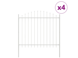 Conjunto 4 Barreira De Jardim Vidaxl Branco Aço Revestido A Pó (170 X 165 Cm)