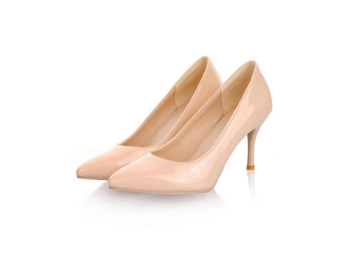 Zapatos De Tacón Alto Para Mujer Zogeer Primavera Otoño Oficina Fiesta Boda Rojo Rosa Blanco 35 Bege