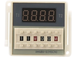 Relé Temporizador Dh48s-2z Com Display Lcd 100 51 Mm (12 Vca Cc)