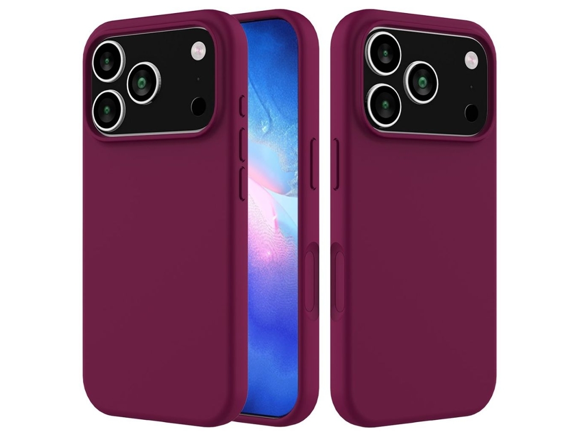 Capa De Silicone Para Iphone 17 Pro - Bordô
