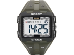 Lurelia Relógio Digital Masculino, Movimento De Quartzo, Visor Digital, Cronógrafo, Alarme, 12/24h, 51 Mm, Resina, Resistente À Água, Preto