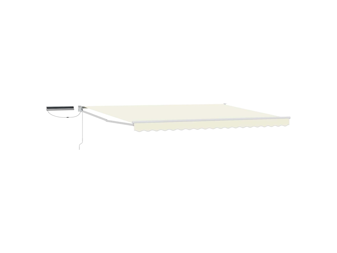 Conjunto 1 Toldo Elétrico Vidaxl Creme Poliéster (4 × 3 M)