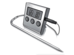 Termômetro Digital Para Grelha Com Sonda De Aço Inoxidável 2 Modos Temperatura Sinal Alarme Temporizador 0 A 9959 Min. Faixa Me Aquaforge