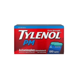 Tylenol Pm Extra Forte, Analgésico e Auxiliar do Sono, Comprimidos, 100 Unidades TAISHENGDA