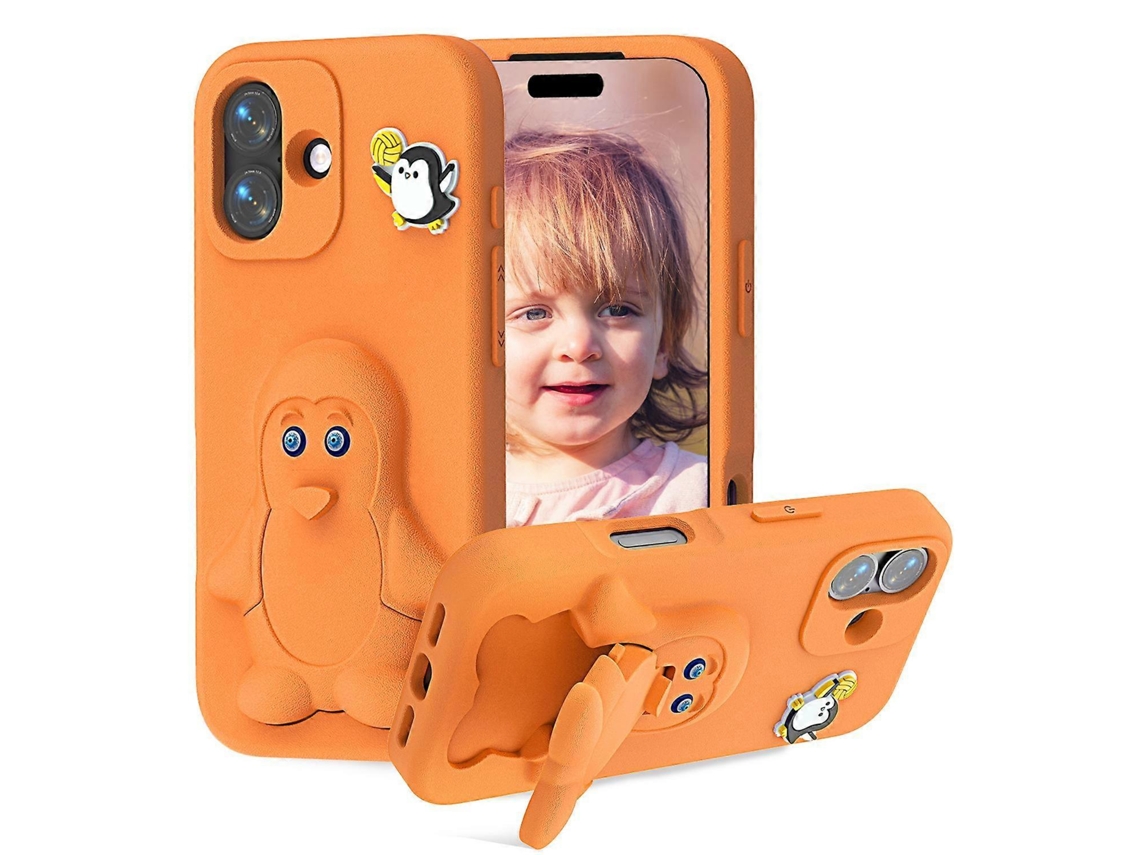 Capa Para Celular Penguin Baby Em Eva À Prova De Choque Com Suporte Para Iphone 17