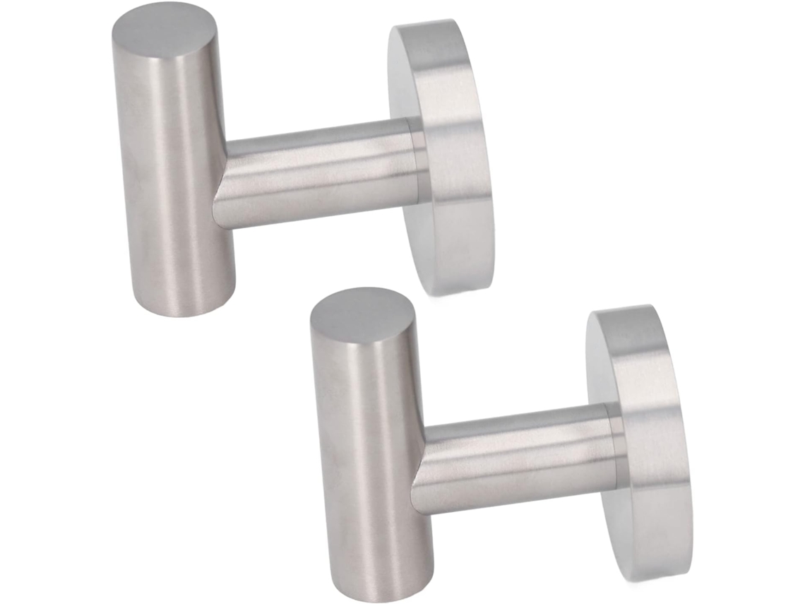 Conjunto De 2 Ganchos Banheiro Em Aço Inoxidável Escovado, Elegantes