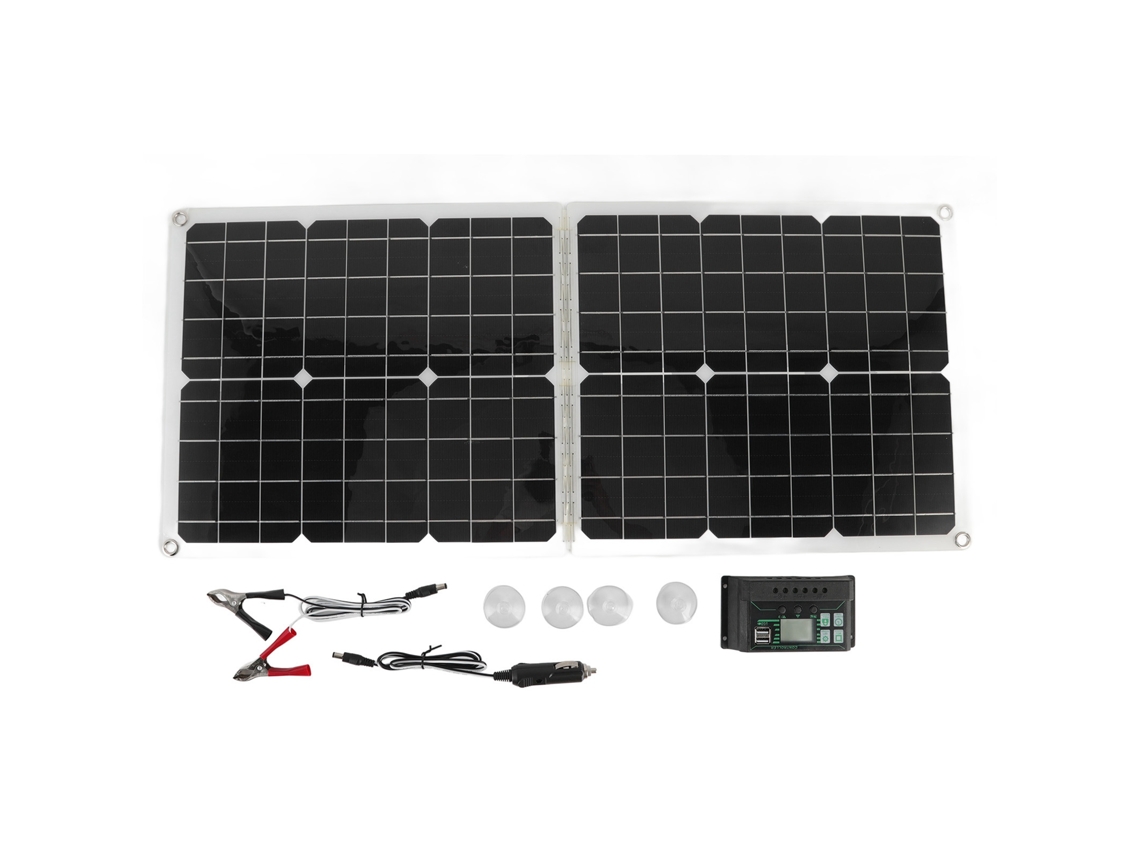 Painel Solar Plegável Primerox 50w 2a Policristalino para Camping e Viagem