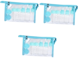 Conjunto De 3 Frascos Cosméticos Recarregáveis, Organizador De Viagem Para Animais De Estimação, Prático Para Protetor Solar.